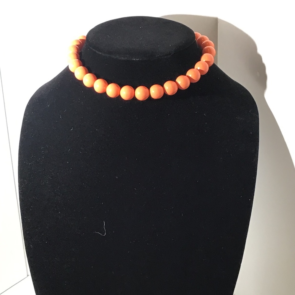 Vintage Orange Bead Necklace